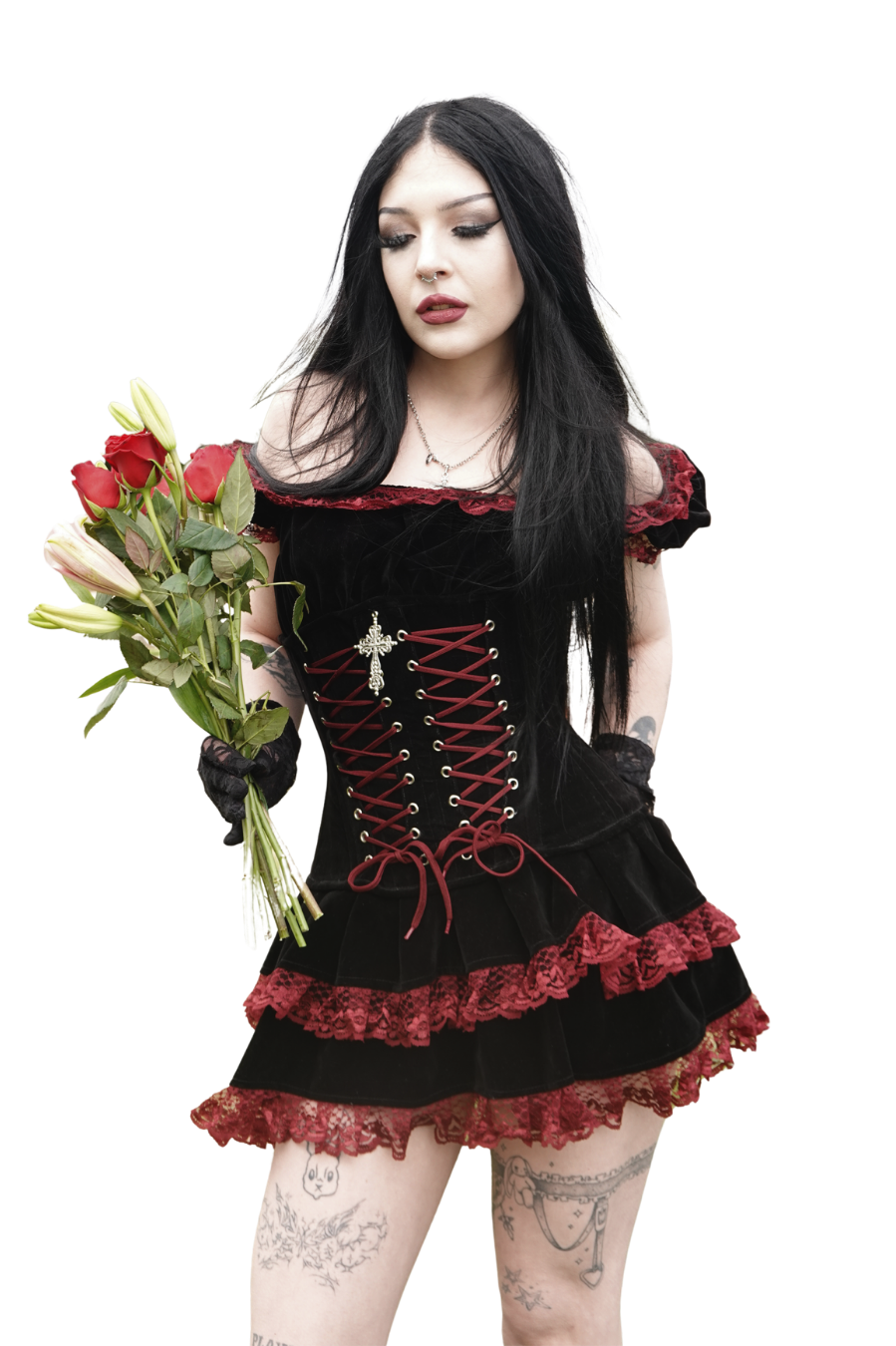 Dolly Mini Dress Blood - Model 166 cm, Size XS - FM2U