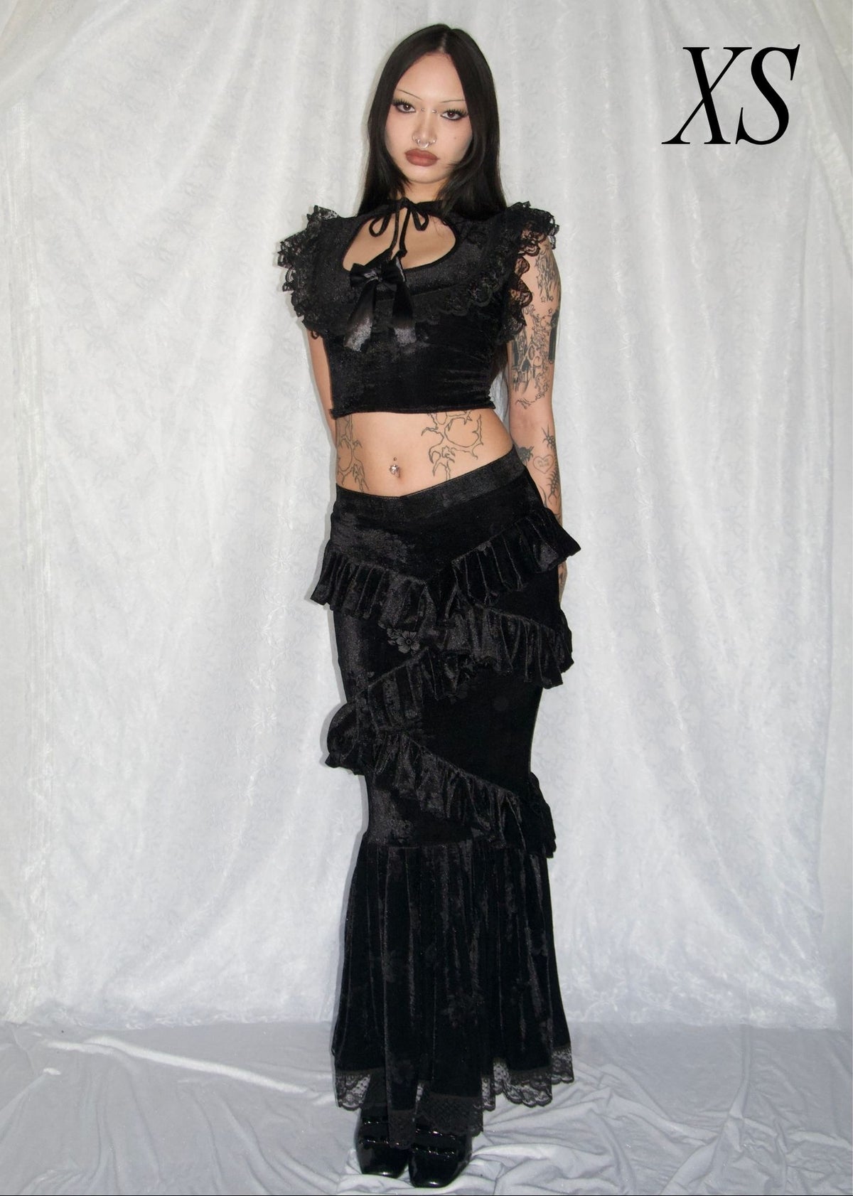 Evangeline Top and Skirt Set - Model 167 cm, Size XS - FM2U