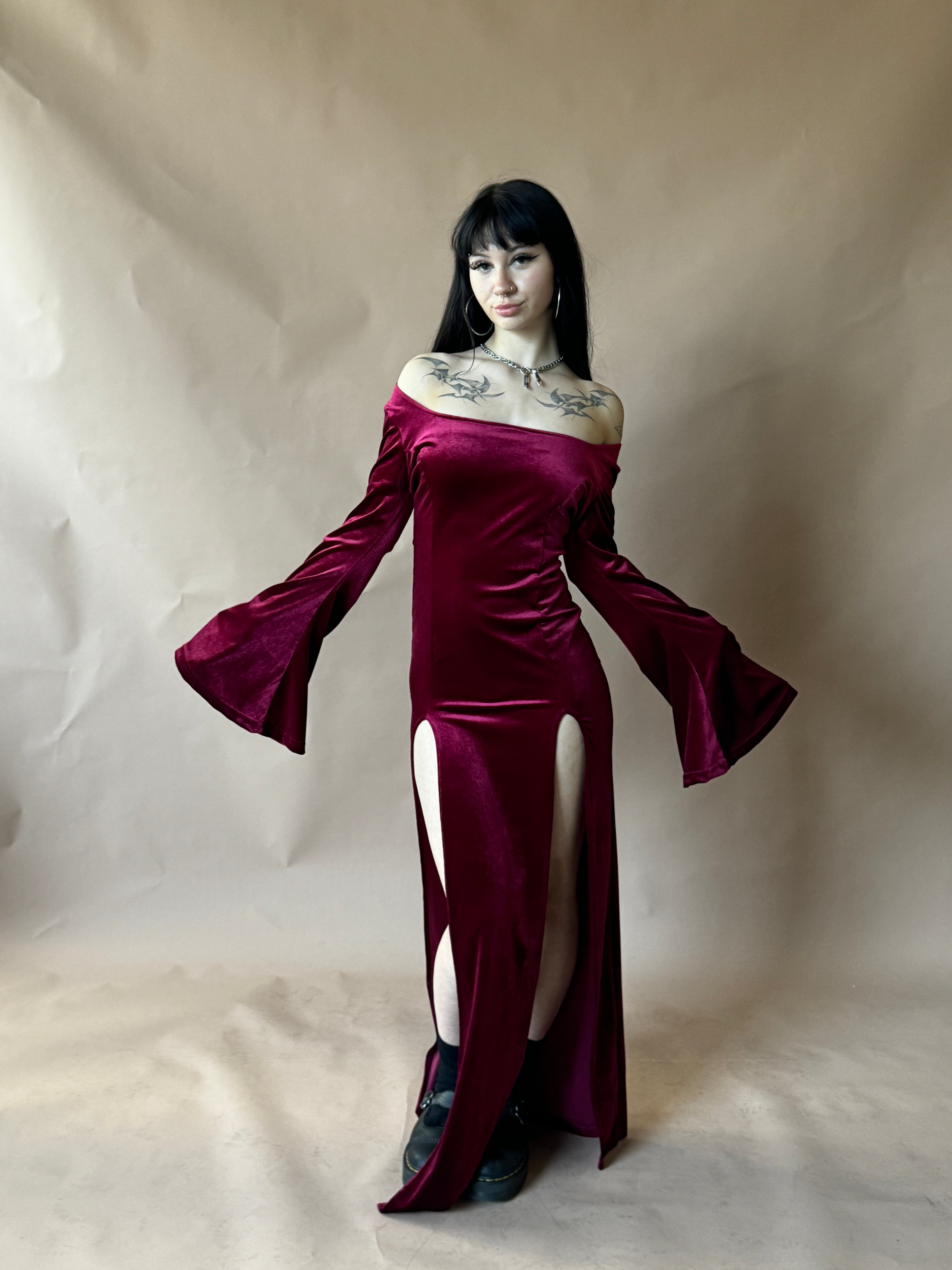 MORTICIA DRESS (BLOOD)