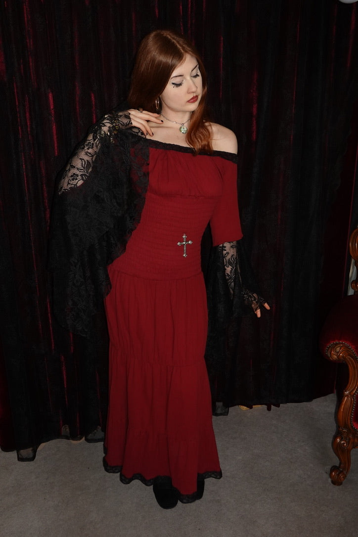 MILKMAID DRESS - MAXI (BLOOD)