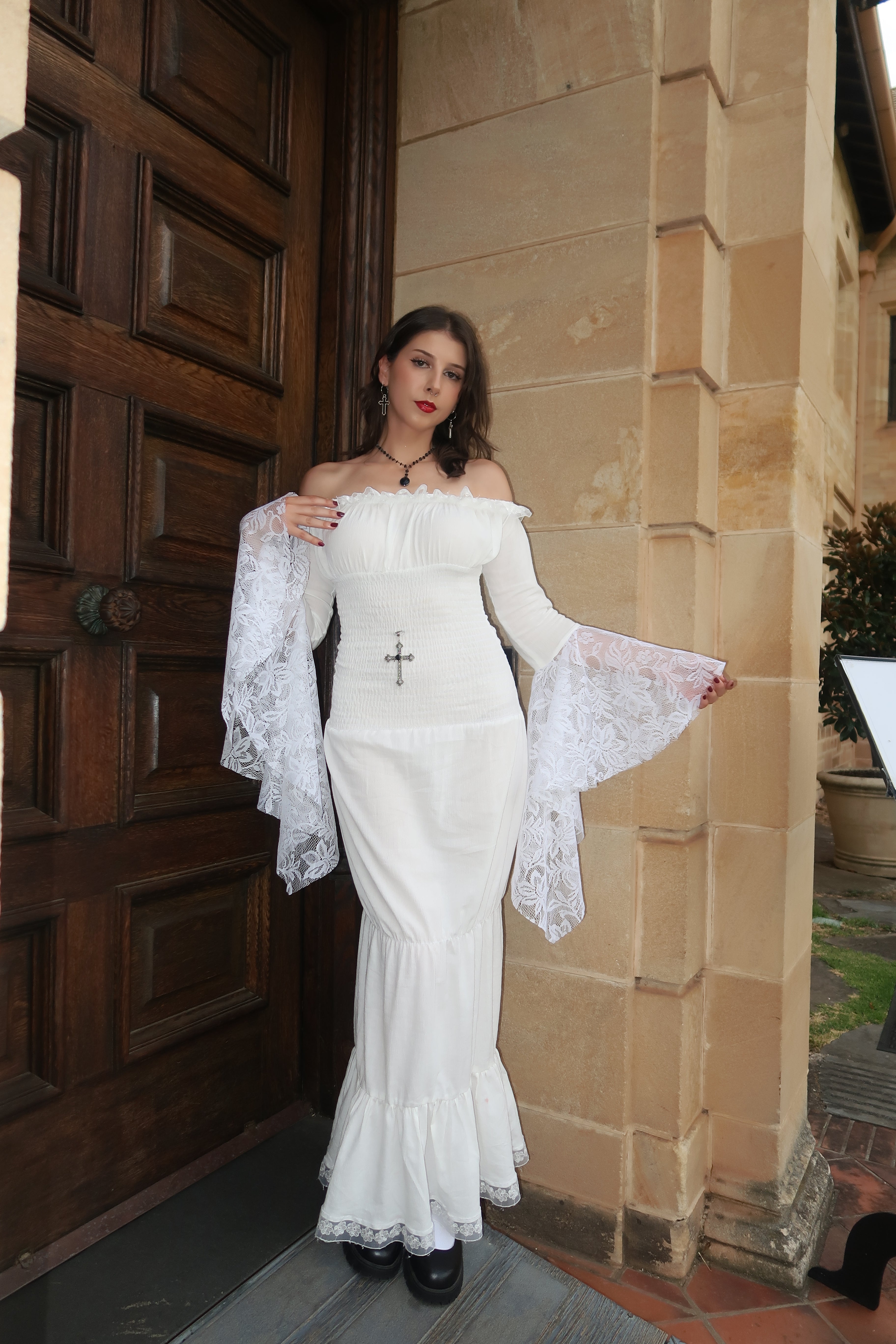 MILKMAID DRESS - MAXI (IVORY)