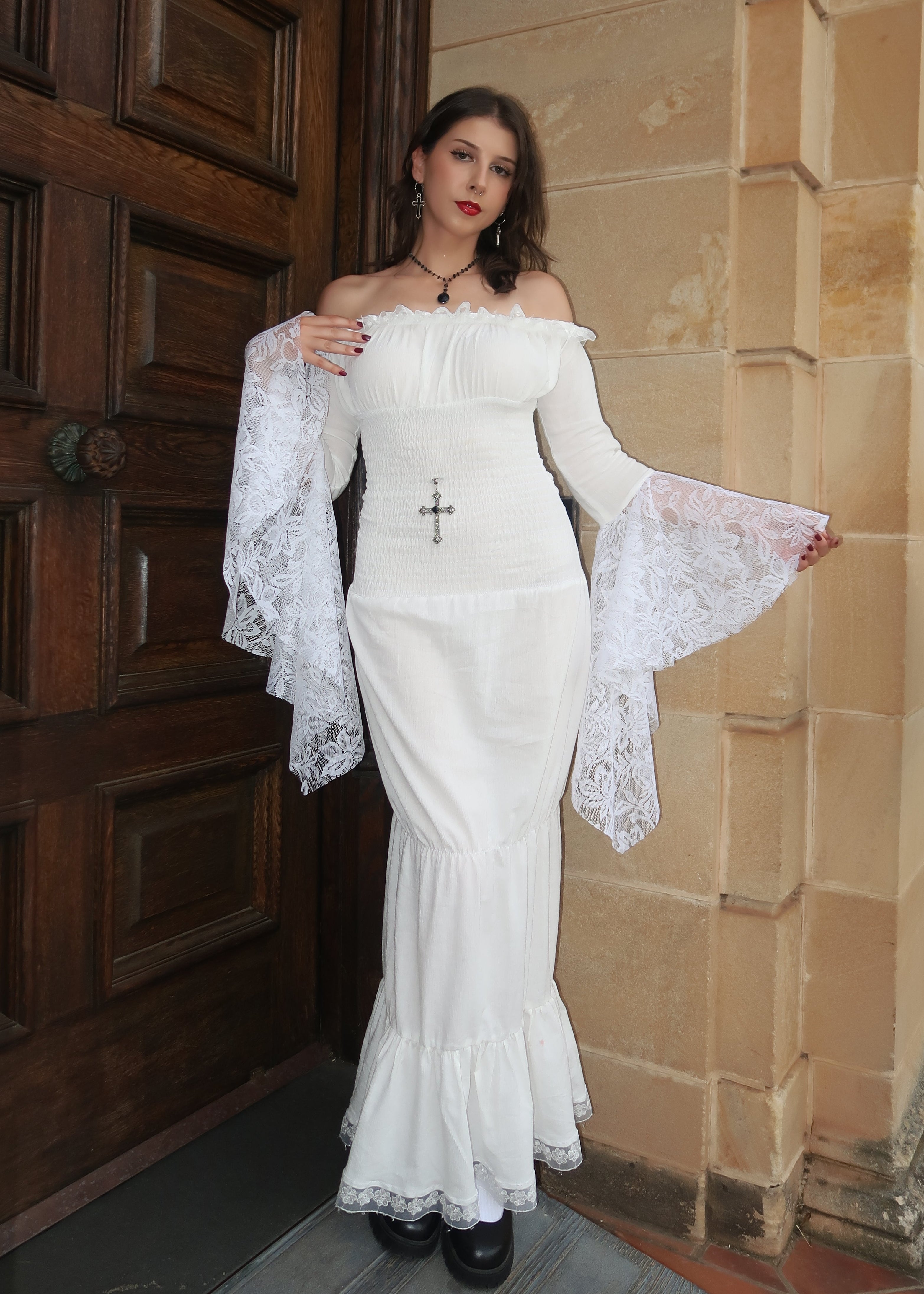 MILKMAID DRESS - MAXI (IVORY)