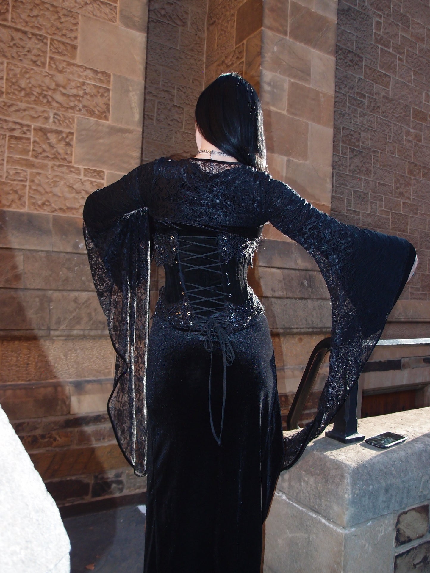 STEEL BONED CORSET (BLACK)