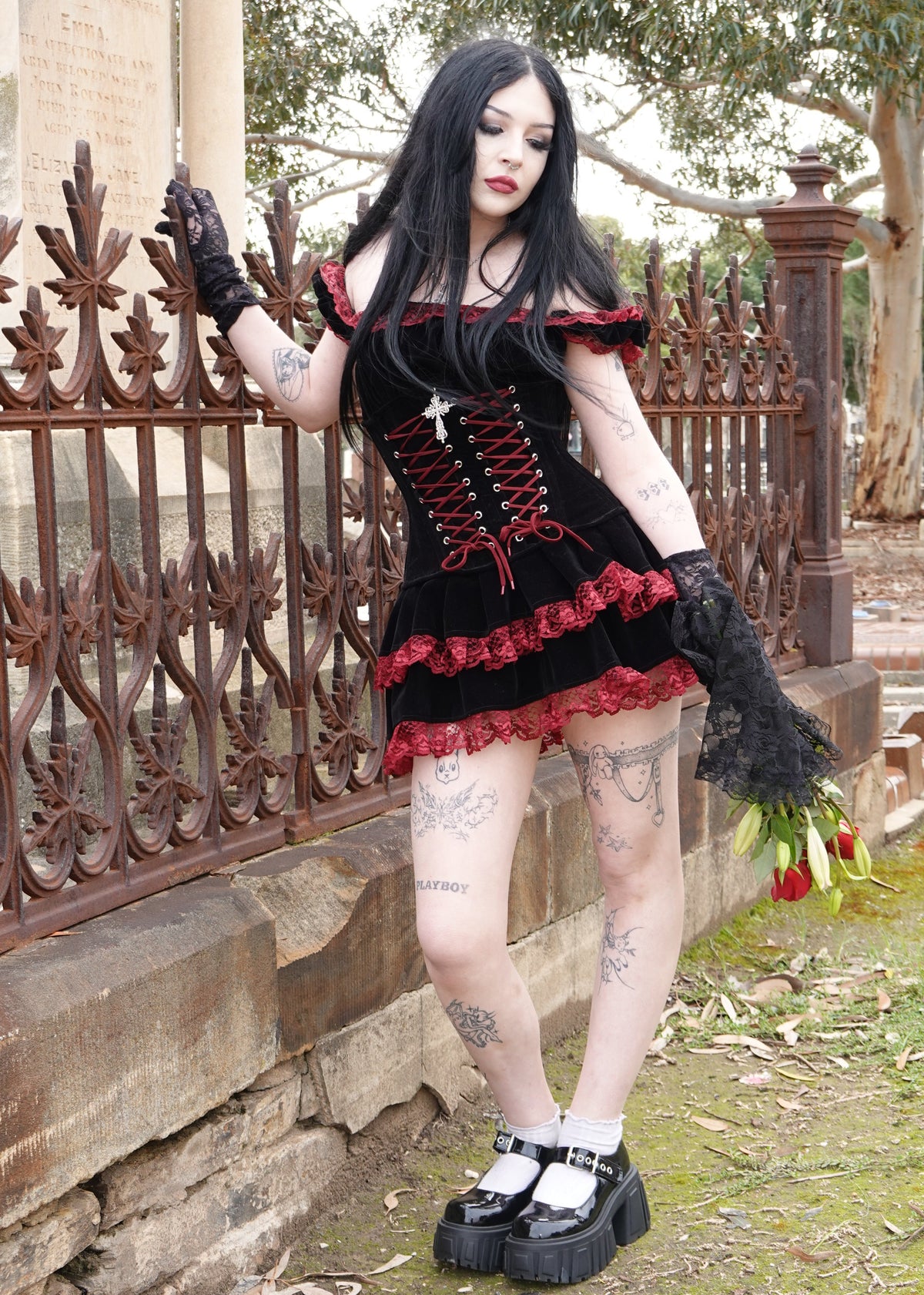 Dolly Mini Dress Blood - Model 166 cm, Size XS - FM2U