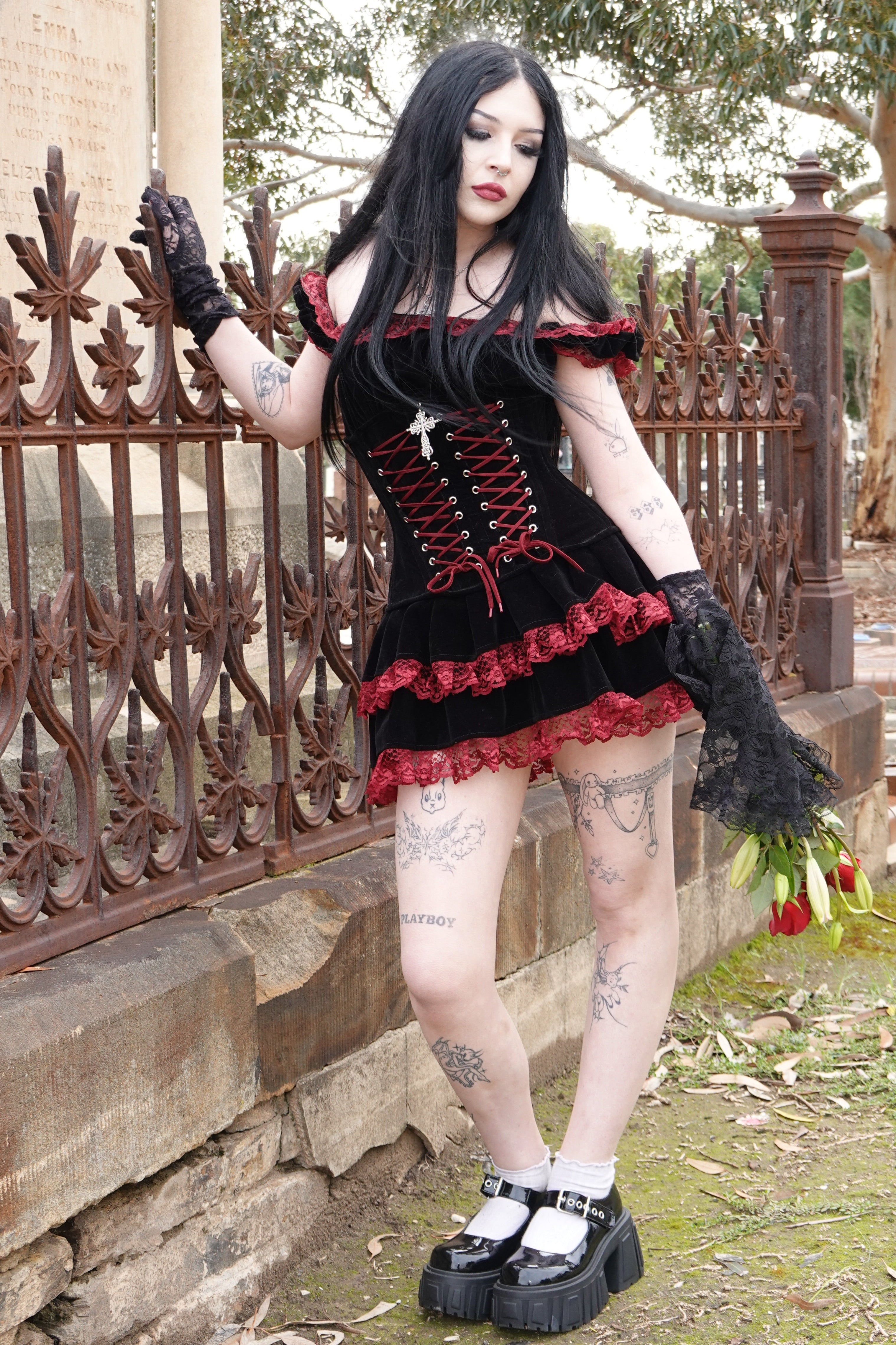 Dolly Mini Dress Blood - Model 166 cm, Size XS - FM2U