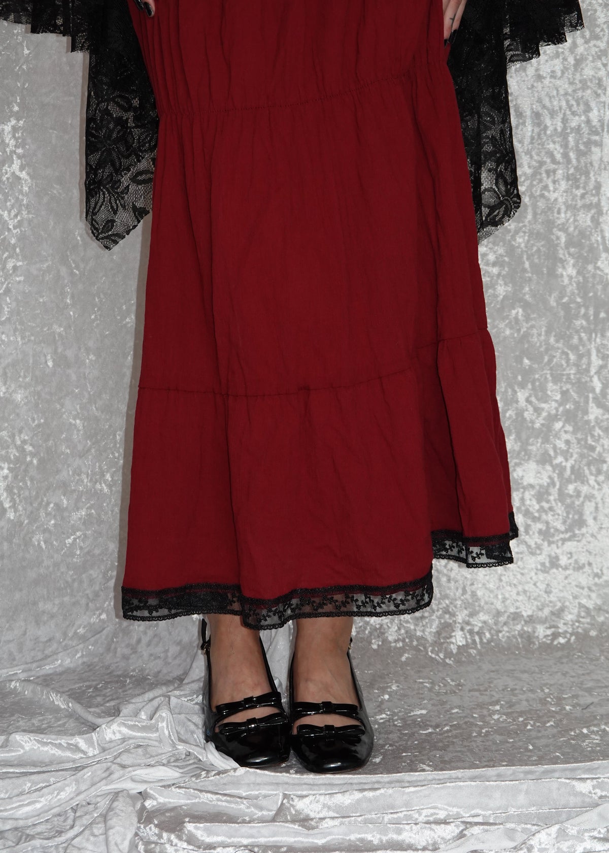 Red Maxi Milkmaid (SAMPLE) | Model 167cm, Size XS - FM2U