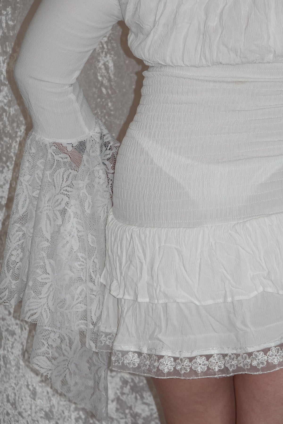 White Mini Milkmaid (SAMPLE) | Model 170cm, Size M - FM2U