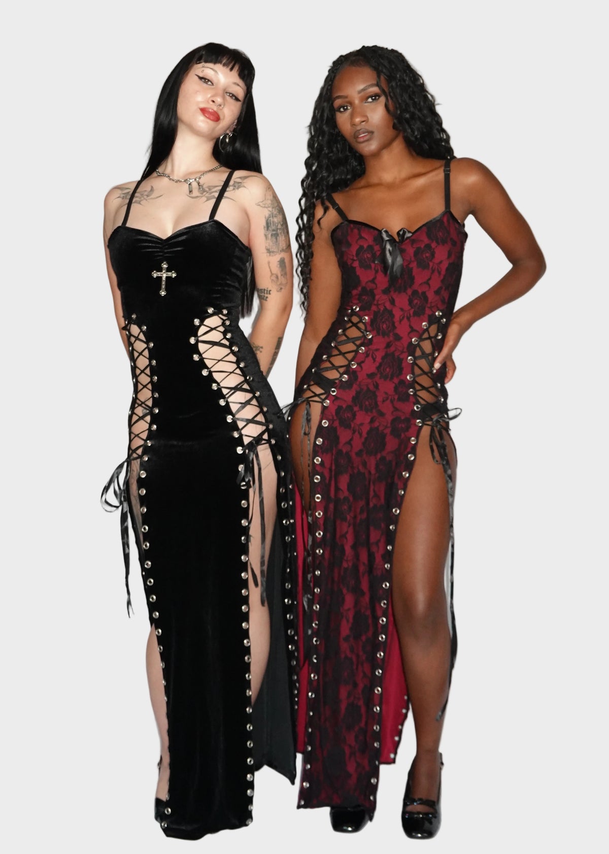 Ravencross Dress (Black) - Model (L) 168 cm, Size 6 - FM2U | Ravencross (Vampiress) Dress - Model (R) 168 cm, Size 6 - FM2U