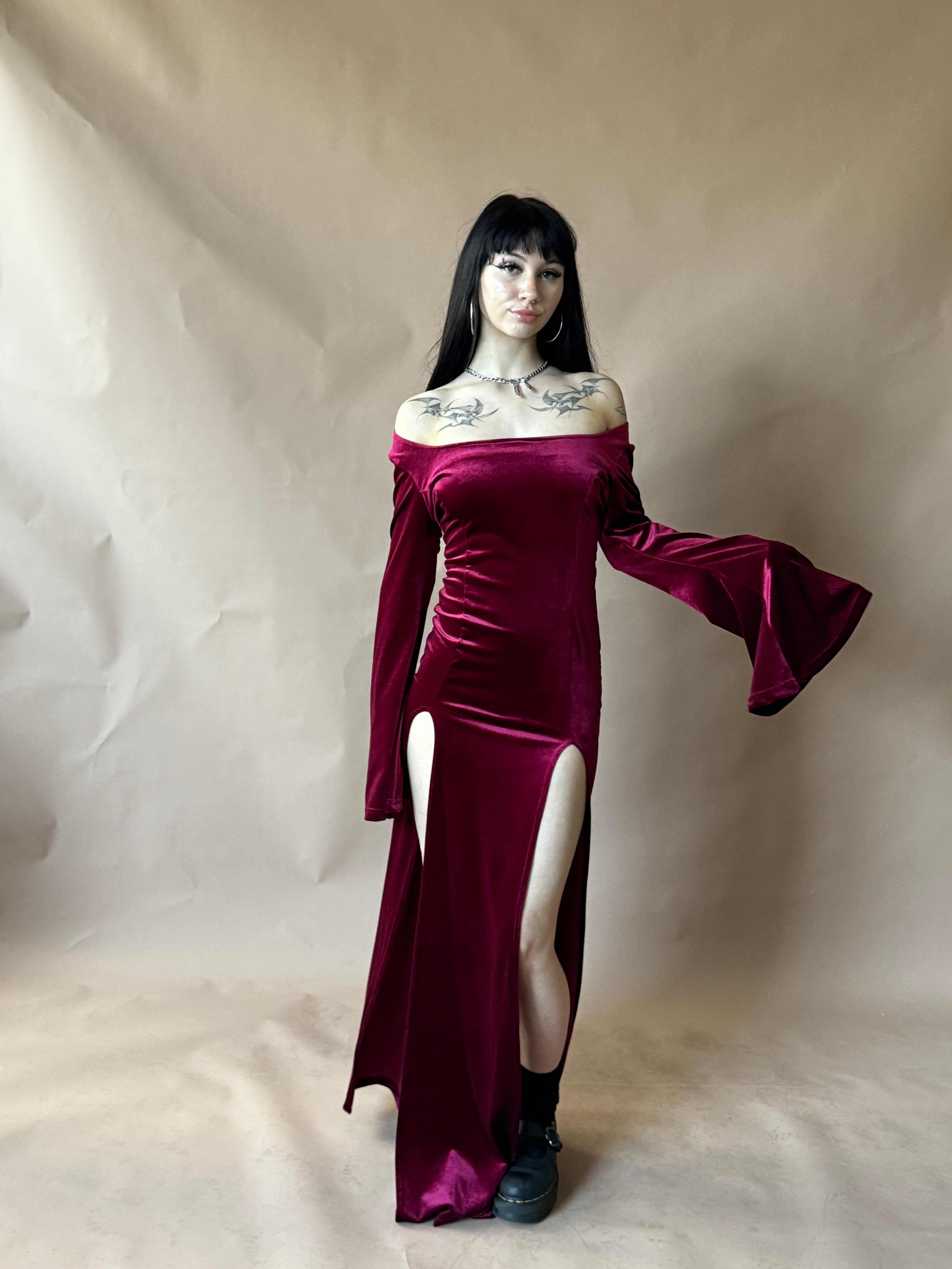 MORTICIA DRESS (BLOOD)