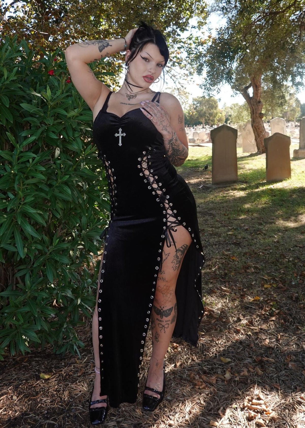 Ravencross Dress (Black) - Model 175 cm, Size 10 - FM2U