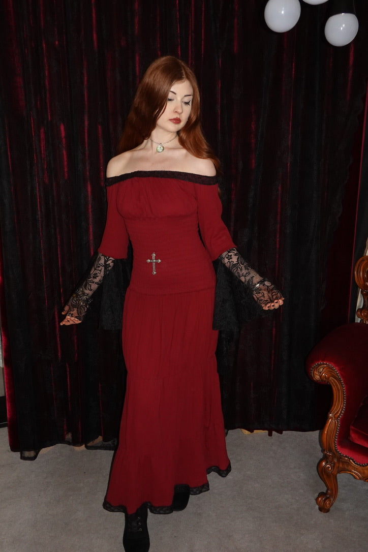 MILKMAID DRESS - MAXI (BLOOD)