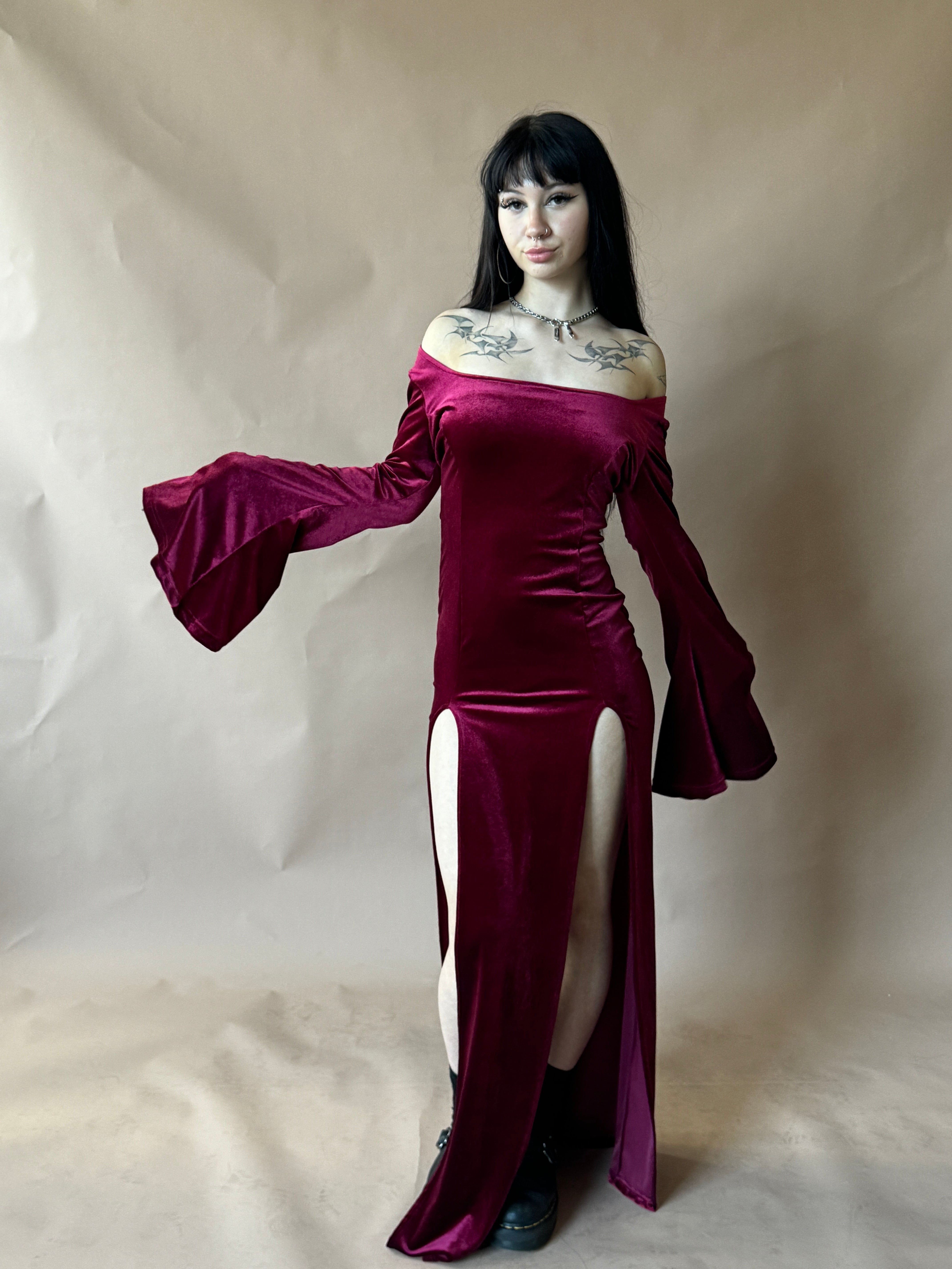 MORTICIA DRESS (BLOOD)