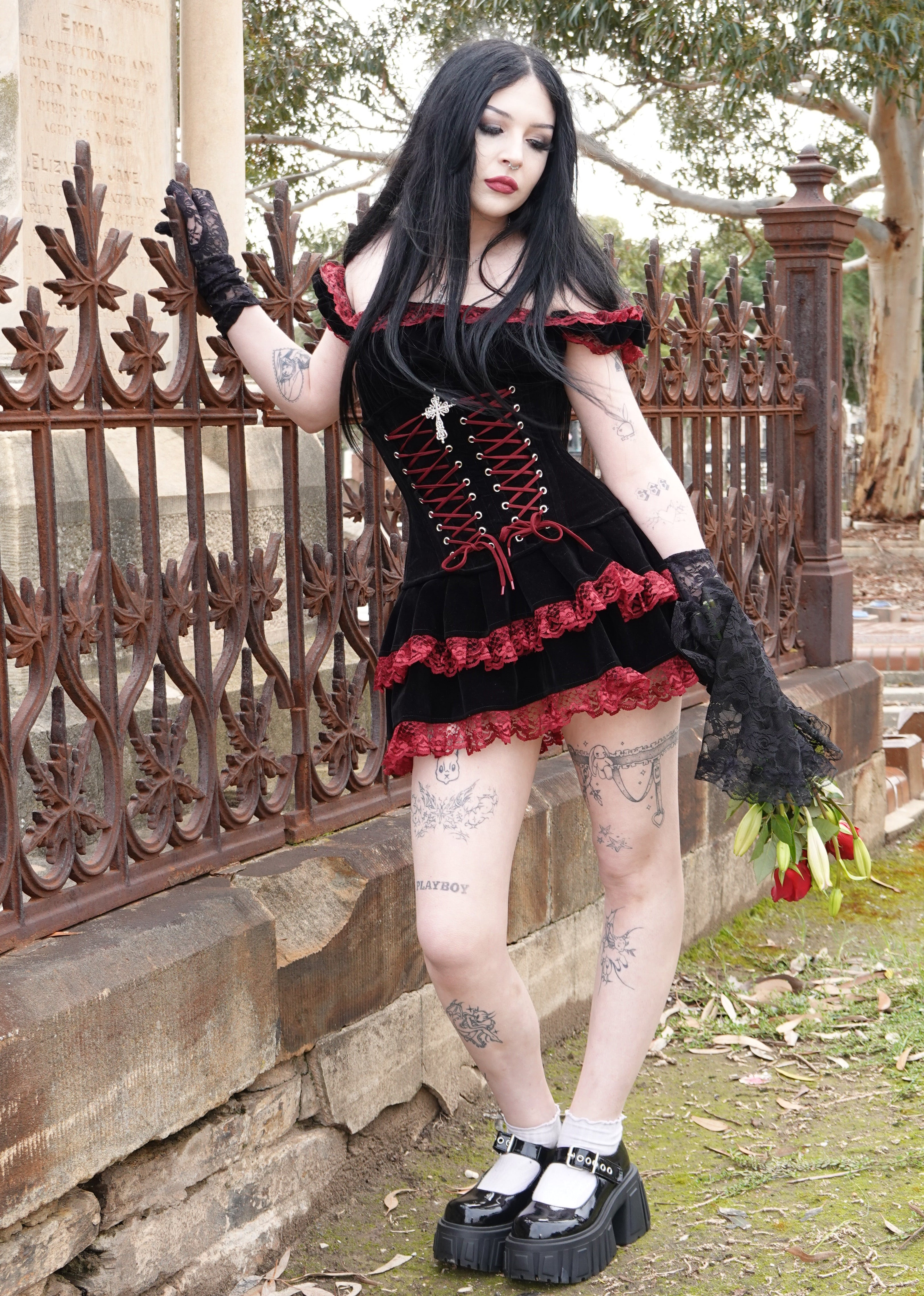Dolly Mini Dress Blood - Model 166 cm, Size XS - FM2U 