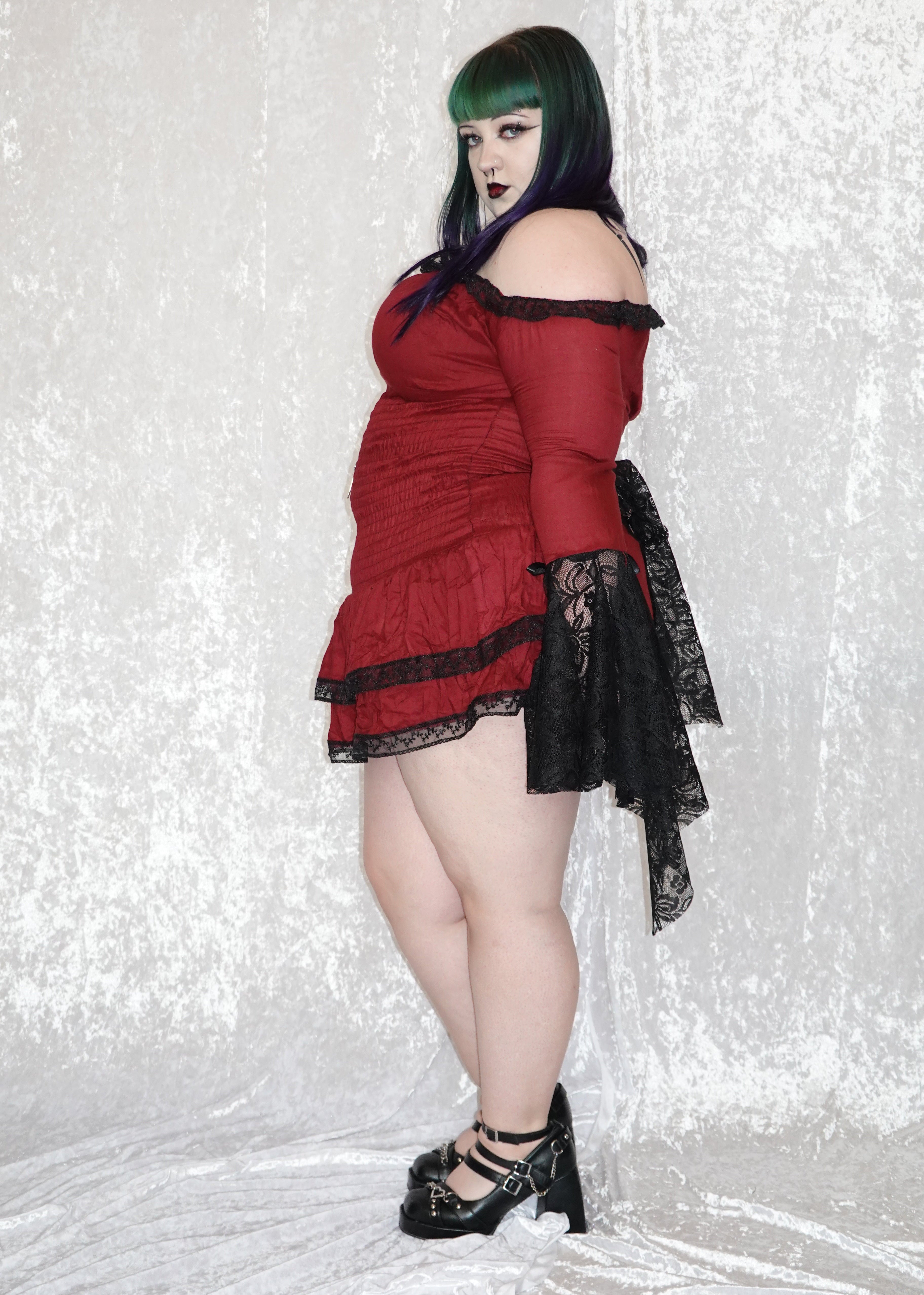 Red Mini Milkmaid (SAMPLE) | Model 162cm, Size XL - FM2U