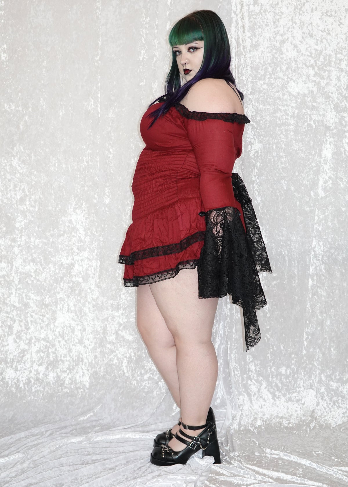 Red Mini Milkmaid (SAMPLE) | Model 162cm, Size XL - FM2U