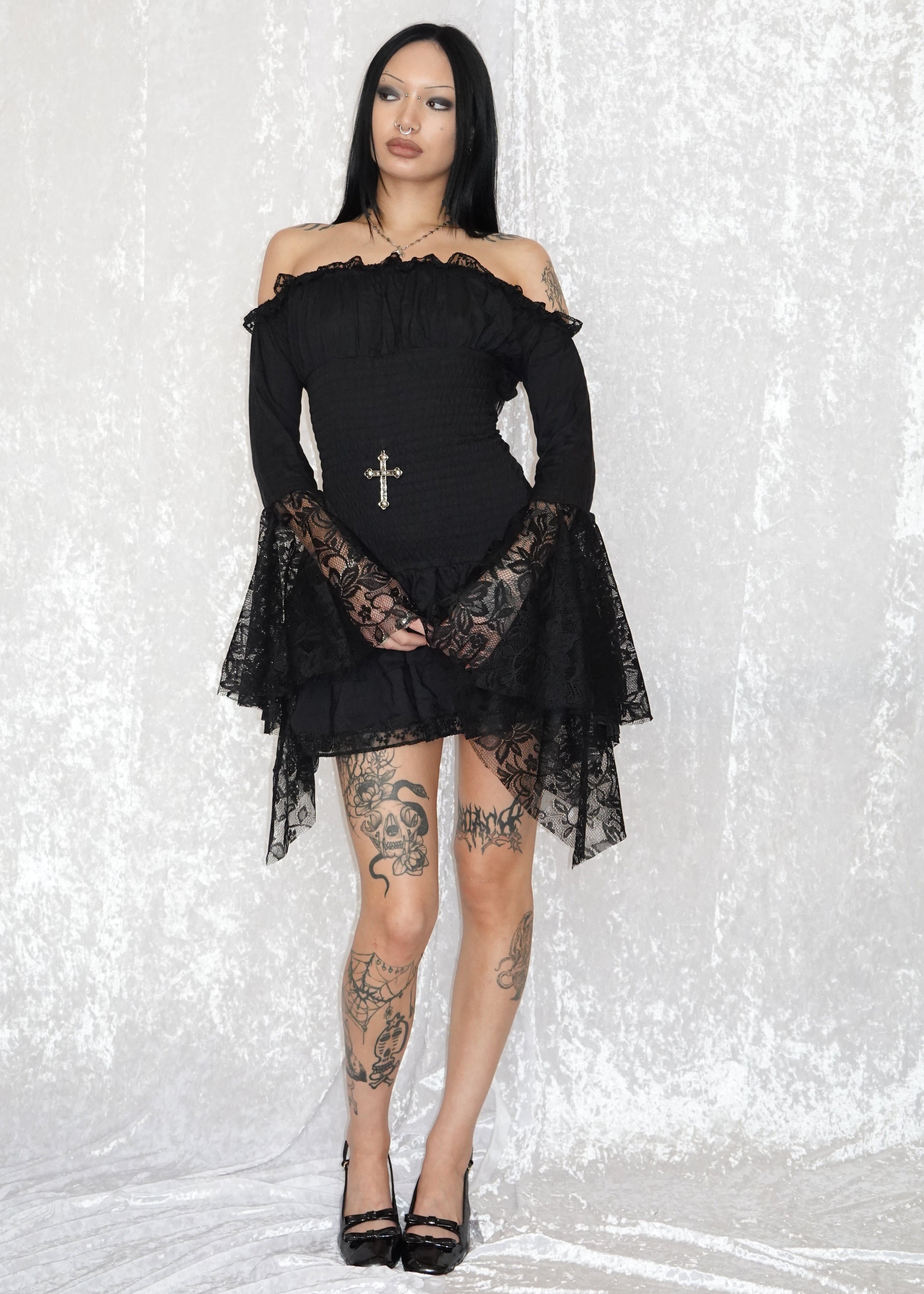 Black Mini Milkmaid (SAMPLE) | Model 167cm, Size XS - FM2U