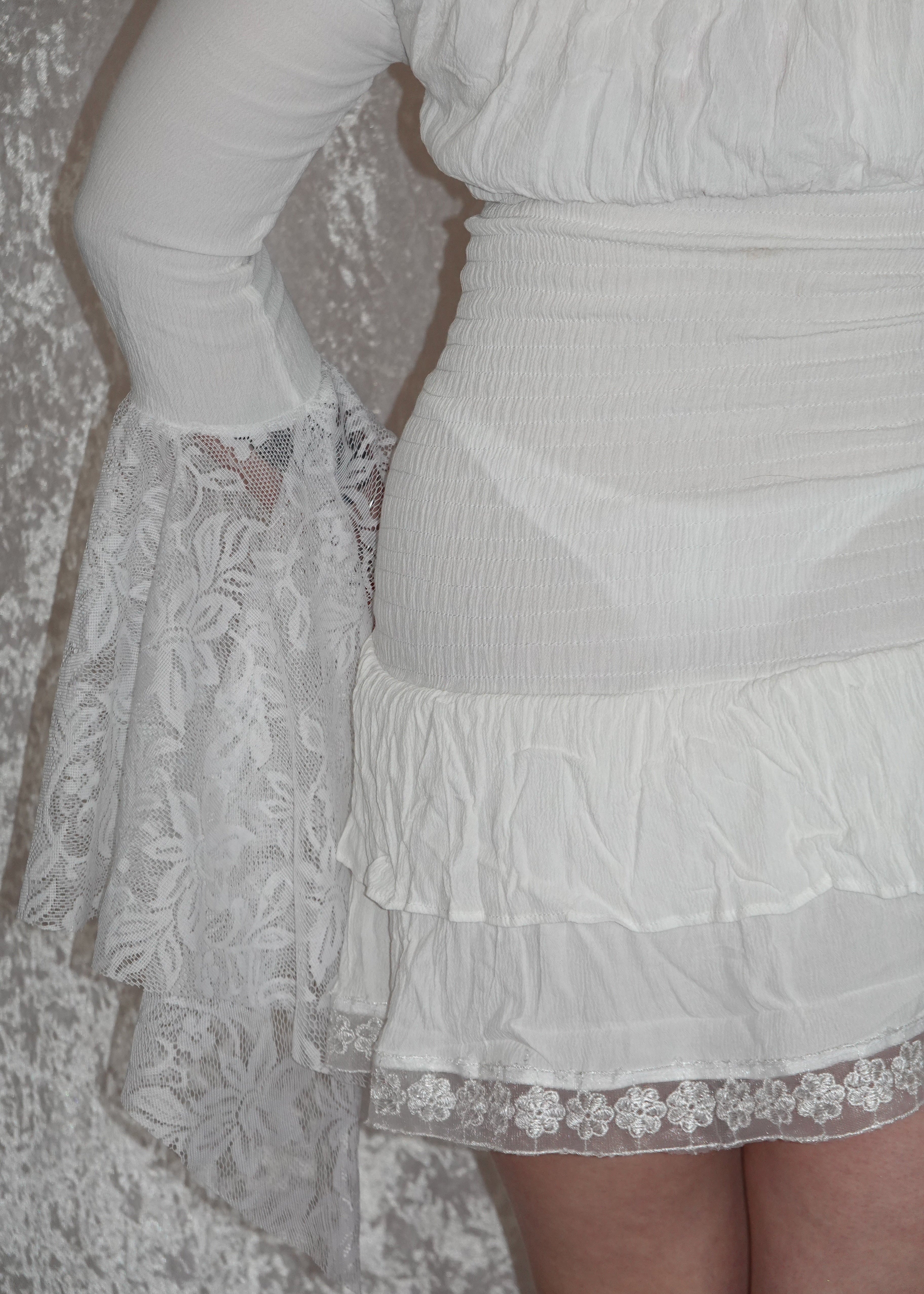 White Mini Milkmaid (SAMPLE) | Model 170cm, Size M - FM2U